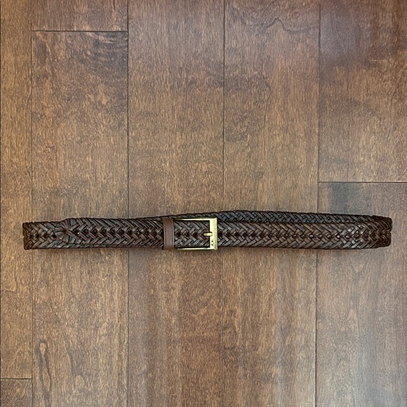 Dockers Braided Brown Belt with Brass Buckle, Adjustable Size L/XL - Picture 5 of 13